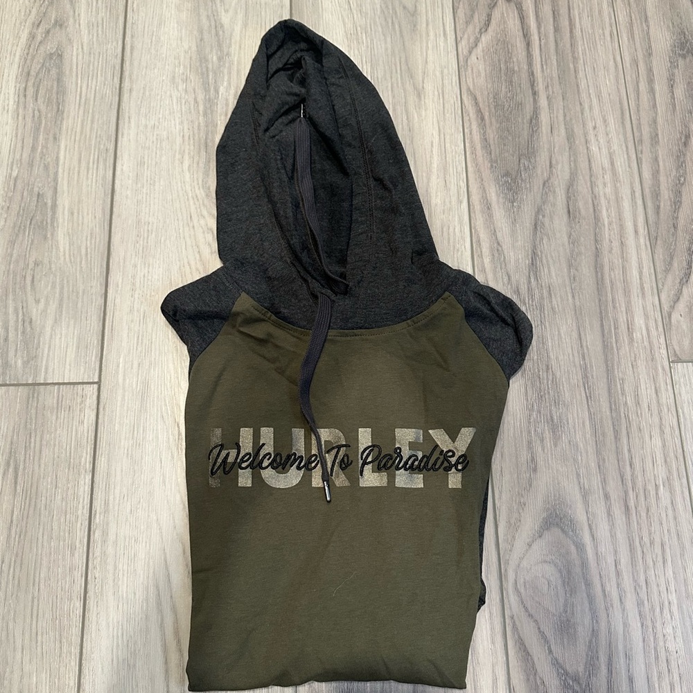 Hurley Olive and Charcoal Hoodie